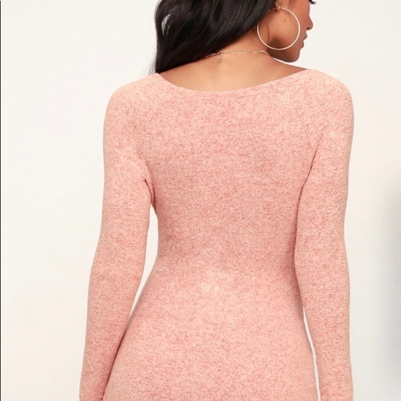 Free people rusted orange Tie_Front sweater dress - Picture 2 of 4